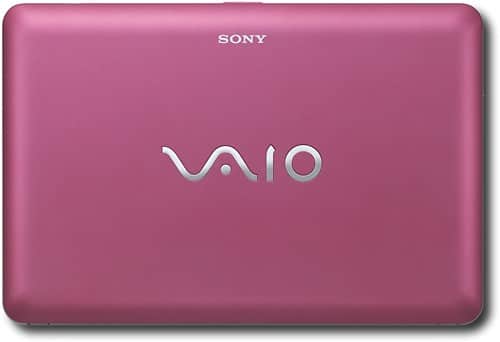 Front Standard. Sony - VAIO Netbook with Intel® Atom™ Processor - Pink.