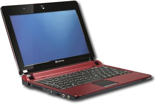 Angle Standard. Gateway - Netbook with Intel® Atom™ Processor - Cherry Red.