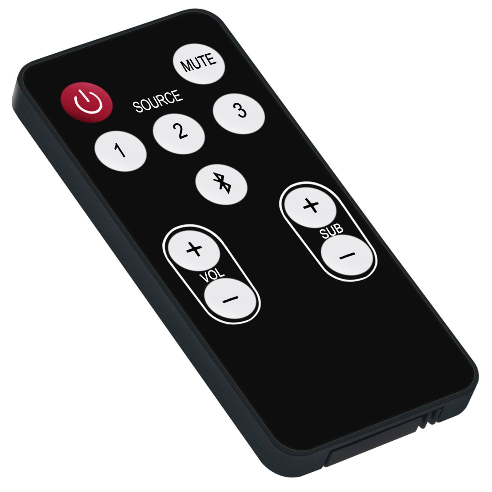 MUTE SOURCE 3 2 1 + VOL + SUB