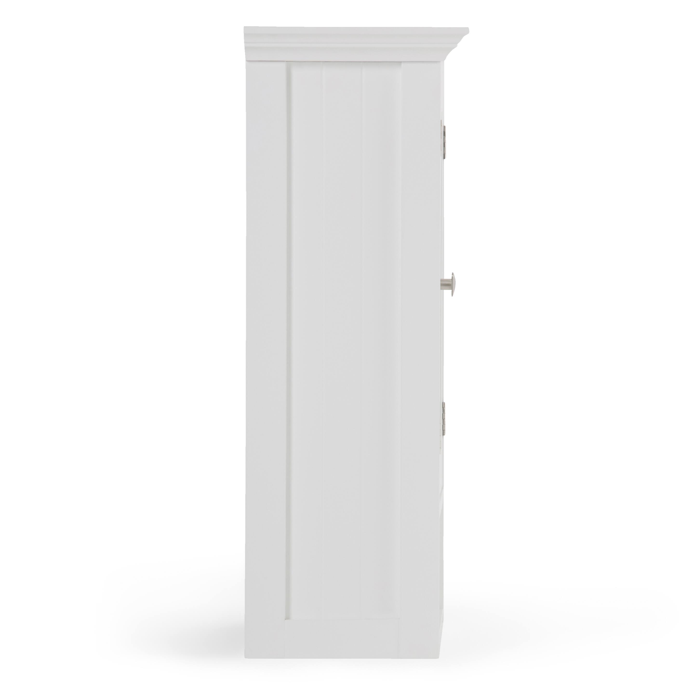 Alt View 2. Simpli Home - Acadian 28 inch H x 23.6 inch W Double Door Wall Bath Cabinet in Pure White - Pure White.