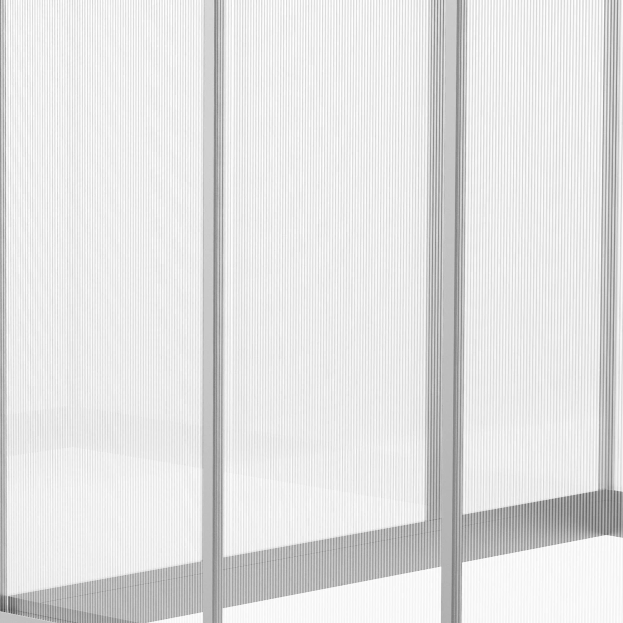 Alt View 7. Outsunny - 4' x 6' Greenhouse for Outdoors, Polycarbonate Greenhouse with Rain Gutter and Roof Vent.