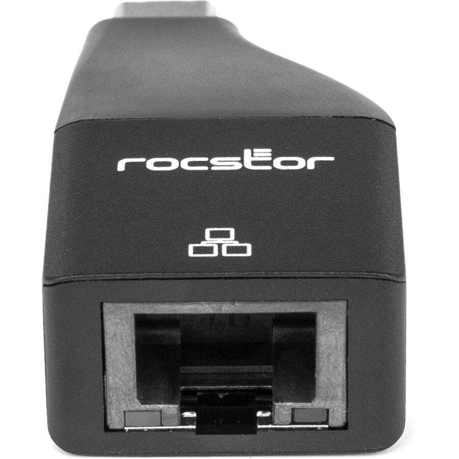 Alt View 3. Rocstor - Rocstor USB-C to Gigabit Ethernet Network Adapter - Rocstor Premium USB-C to Gigabit Ethernet Adapter - 1Gbps NIC USB-C - Black.