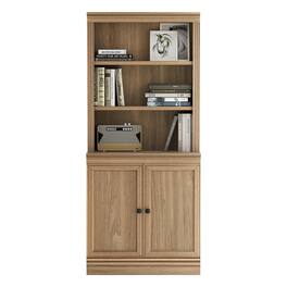VAUXHILL & CO. - Halston Multi-Depth Bookcase Adjustable Shelving Unit, Doors - Oak