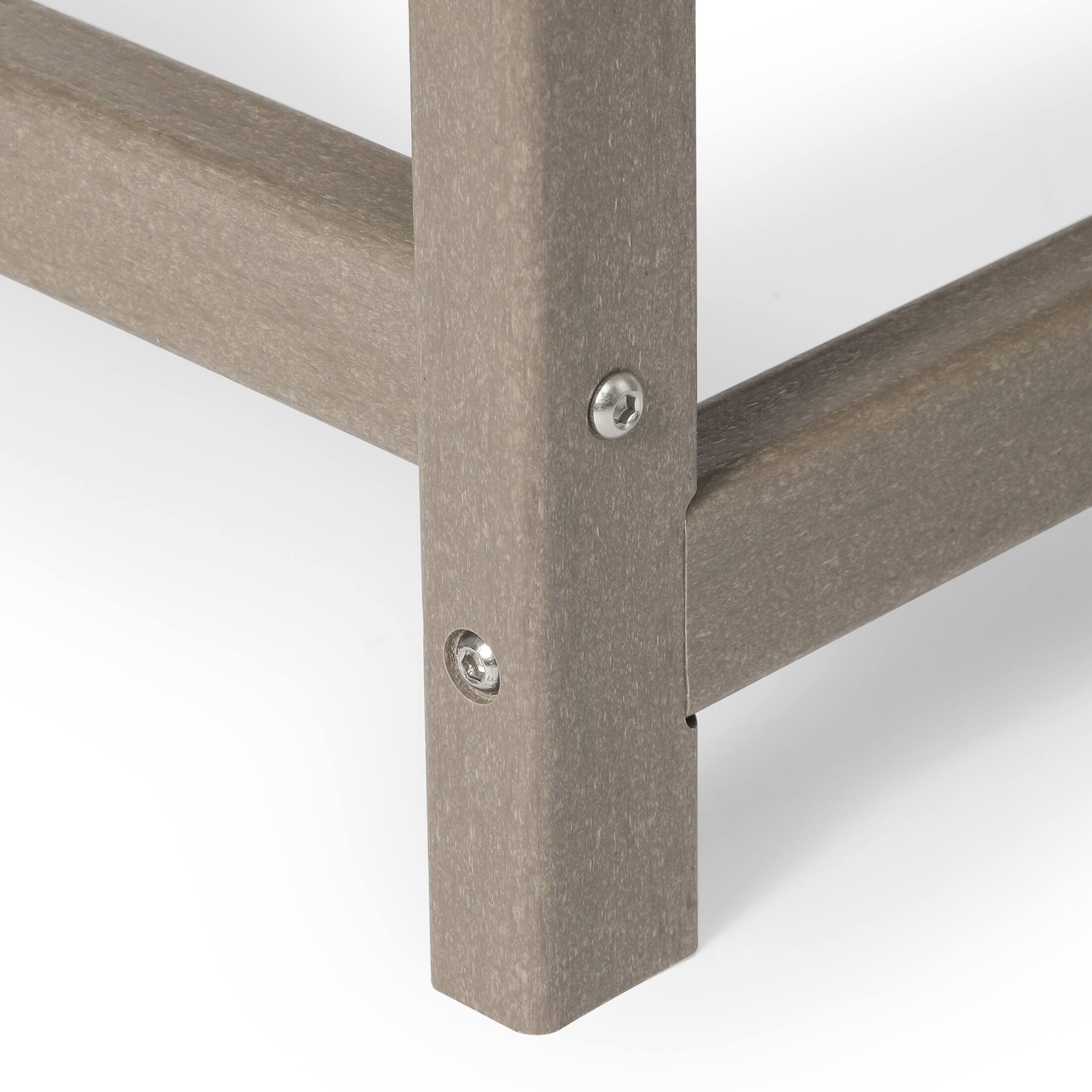 Alt View 6. WestinTrends - WestinTrends Malibu 35" length outdoor Coffee table for Adirondack chair - Weathered Wood.
