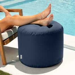 Jaxx - Spring Indoor / Outdoor Bean Bag Pouf Ottoman - Navy