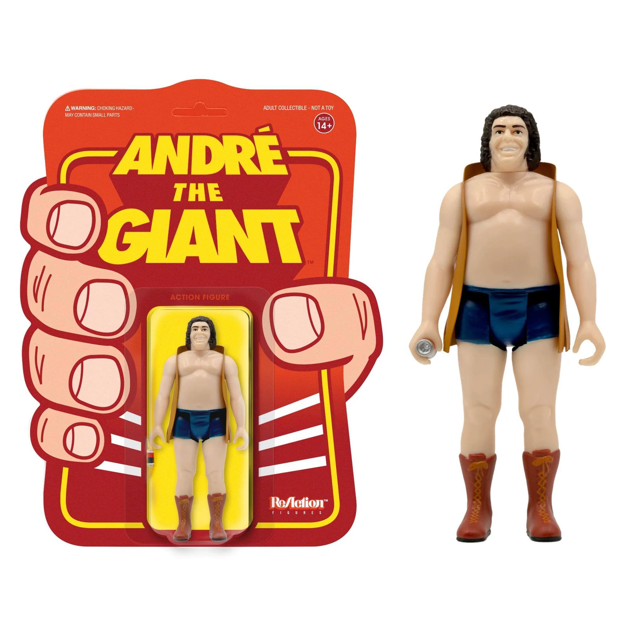 WARNING: CHOKING HAZARD - MAY CONTAIN SMALL PARTS

ADULT COLLECTIBLE - NOT A TOY

14+

ANDRÉ THE GIANT

ACTION FIGURE

RoAction
