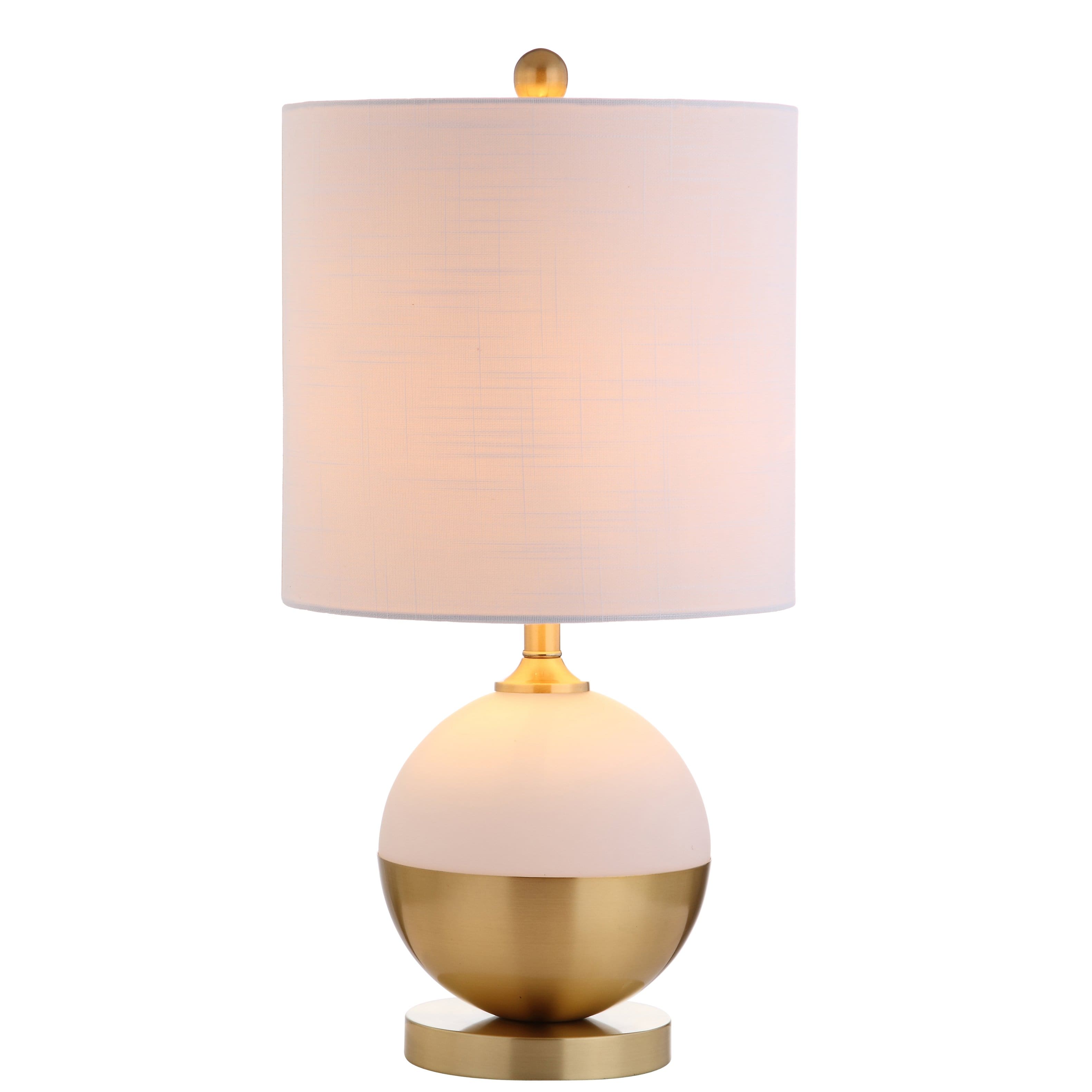 Jonathan Y - Carr 23.5" Ceramic/Metal LED Table Lamp - White/Brass