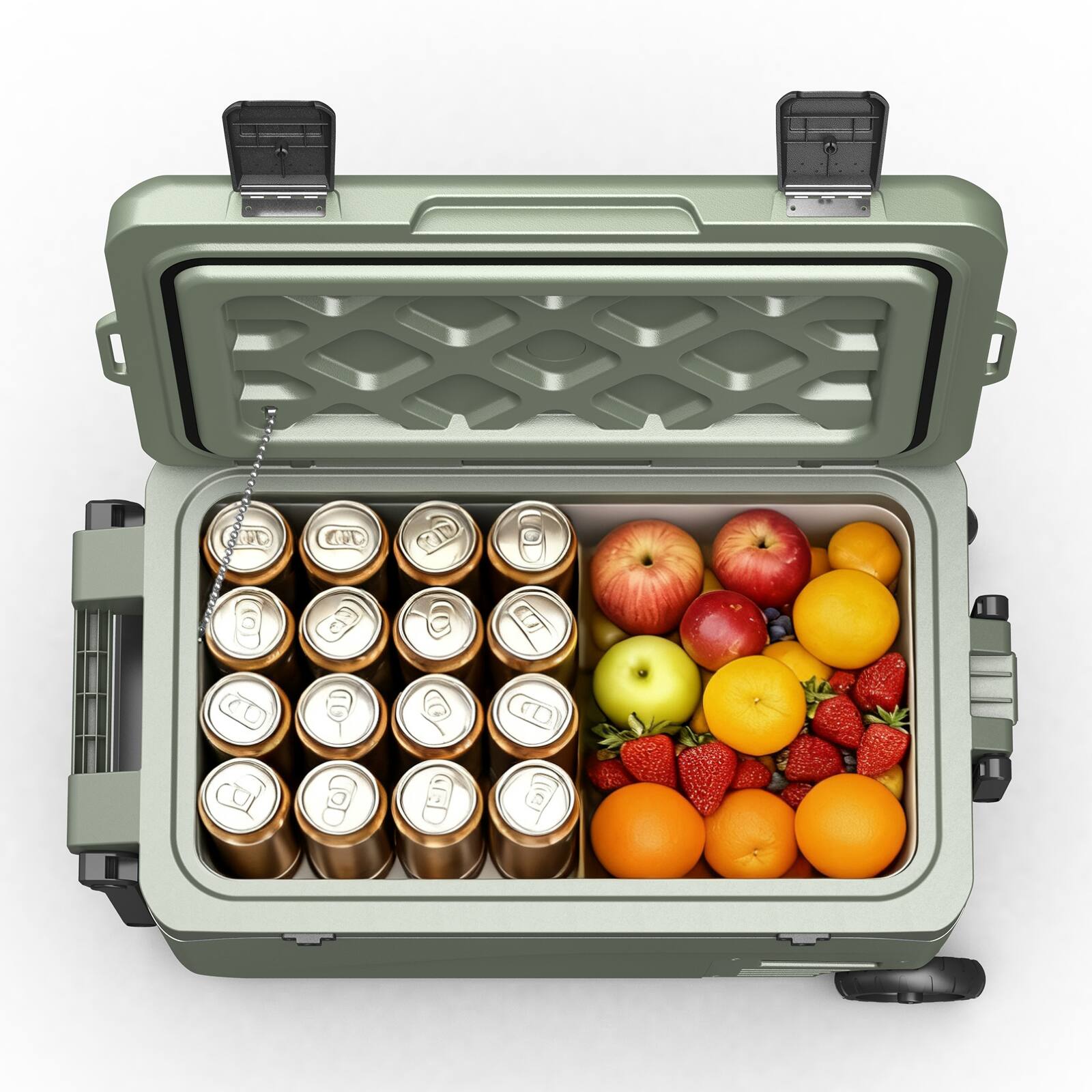 Angle. Alpicool - Alpicool - D40-W 12V Portable Car Fridge 55Qt Fast Cooling Freezer - Green.