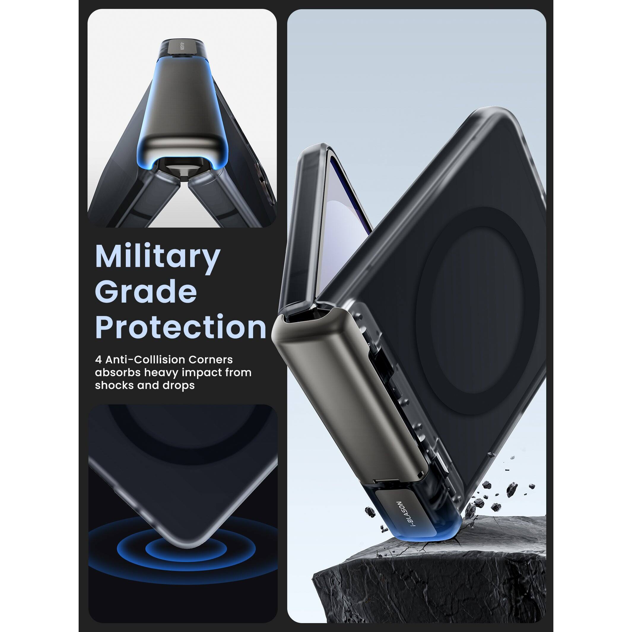 Military Grade Protection

4 Anti-Collision Corners absorbs heavy impact from shocks and drops