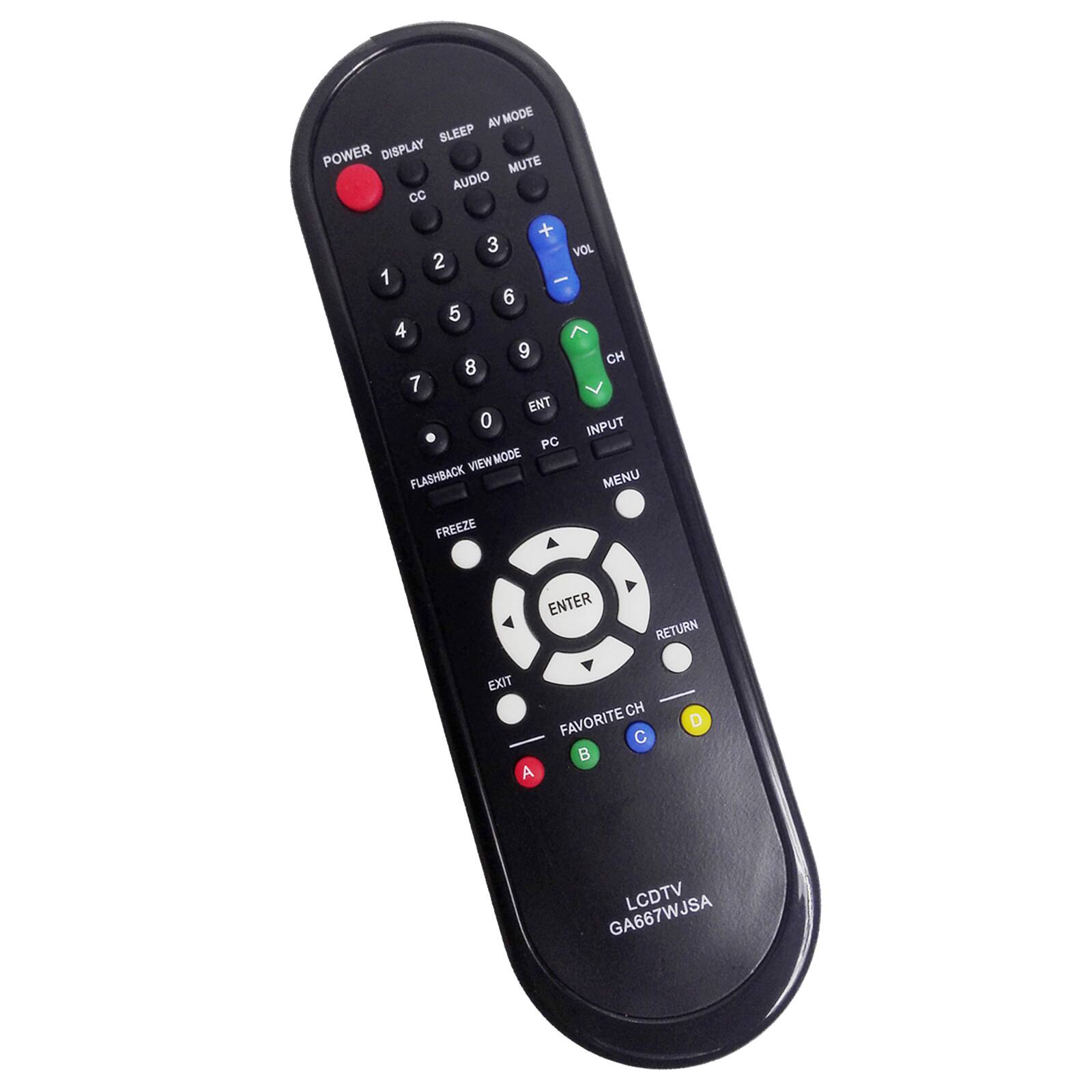 AV MODE SLEEP POWER DISPLAY MUTE AUDIO CC + 3 VOL 2 1 - 6 5 4 9 CH 8 7 ENT 0 INPUT . PC VIEWMODE FLASHBACK MENU FREEZE ENTER RETURN EXIT CH FAVORITE C  A D LCDTV GA667WJSA
