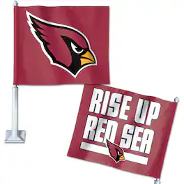 WinCraft - Arizona Cardinals Double-Sided Slogan Car Flag - Multicolor