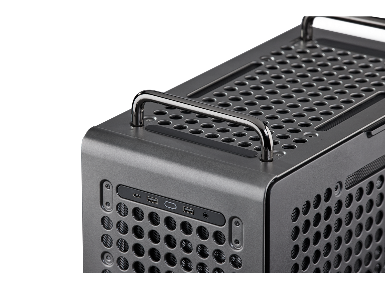 Alt View 9. Cooler Master - Cooler Master QUBE 540 ATX Mid-Tower Case, 415mm GPU Clearance, Tempered Glass, Modular Design - Stardust Iron - Stardust Iron.