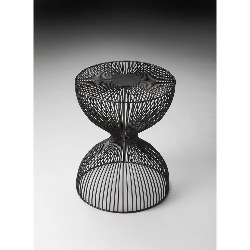 Back. Butler Specialty - Nicholas Metal Side Table - Black.