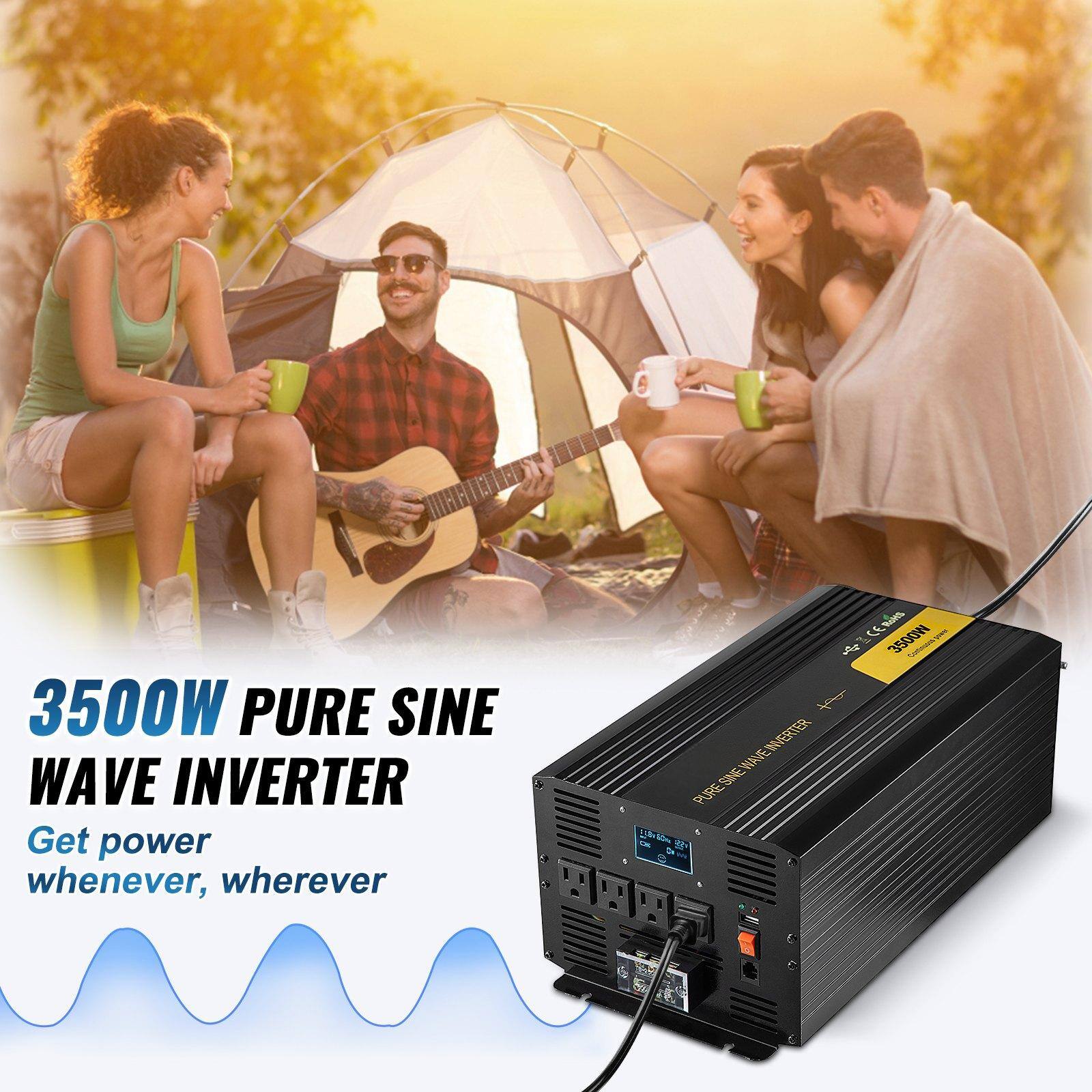 3500W PURE SINE WAVE INVERTER  
Get power whenever, wherever
