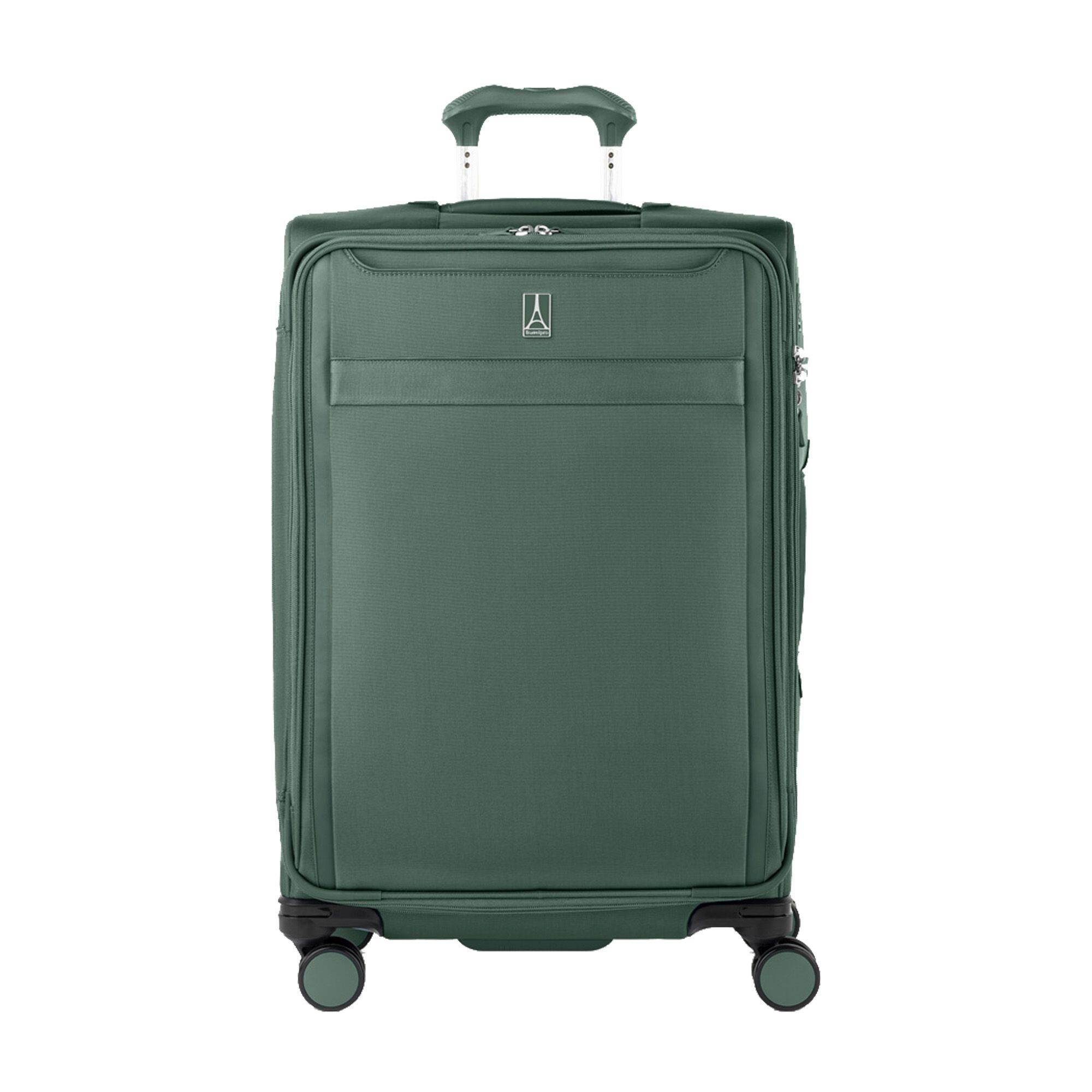 Front. Travelpro - Travelpro Versapack + Lightweight Softside Expandable 25" Checked Spinner - Desert Sage.