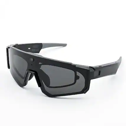 Front. PRIMEPLUS - Sports Cycling Smart Glasses with 8MP Camera Video Recording Eyeglasses Music Player AI Smart Glasses - Black.