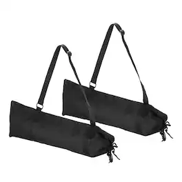 Unique Bargains - Tripod Case, 2pcs Nylon Padded Bag with Handles for Light Stands, 55cm - Black