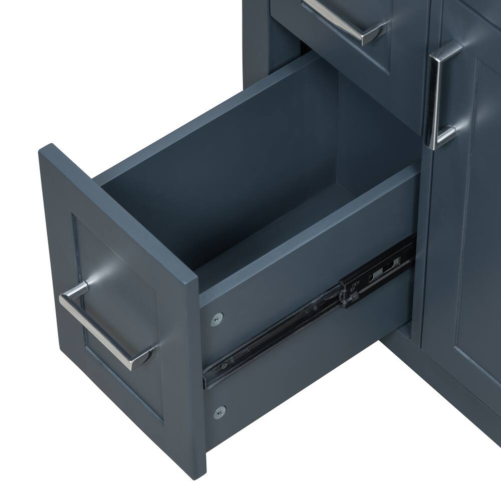 Alt View 9. Loheer - Loheer 24 inch bathroom vanity with sink Blue Freestanding Bathroom Vanity with Ceramic Basin - Blue.