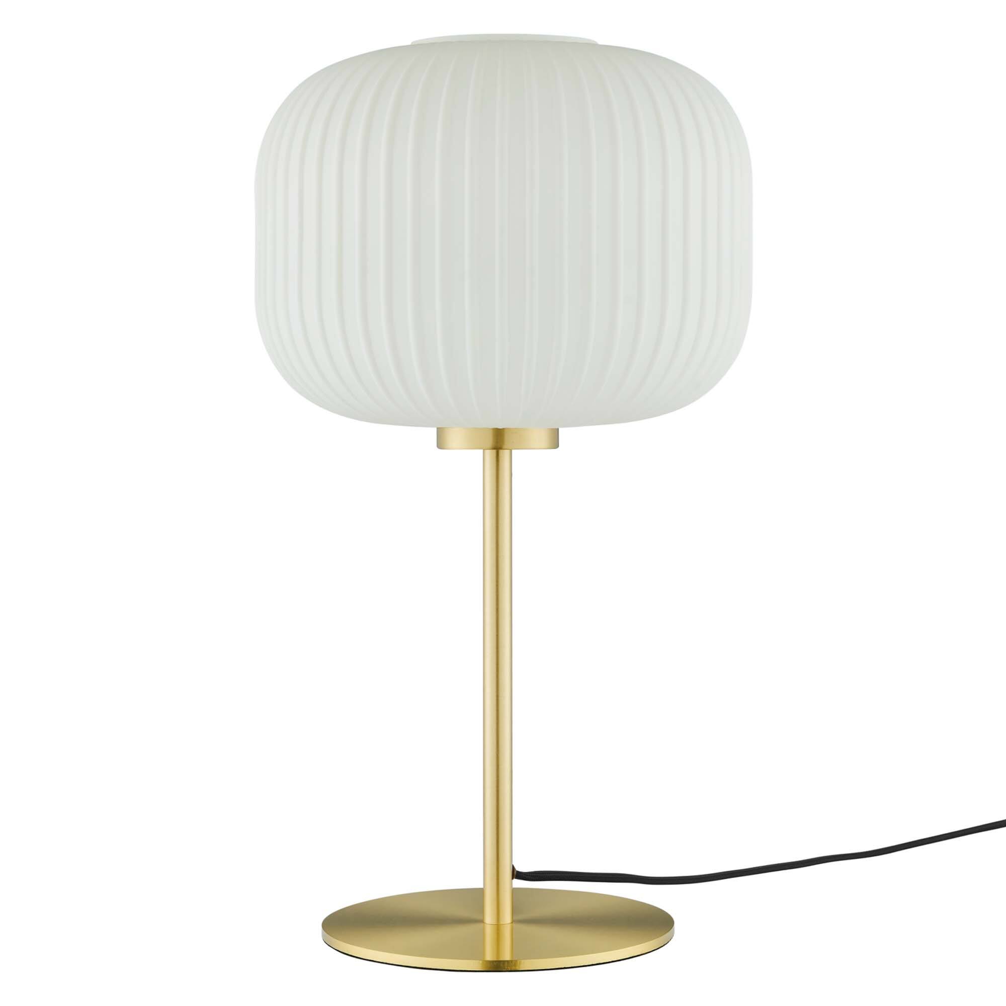 Angle. Modway - Reprise Glass Sphere Glass and Metal Table Lamp by Modway - White Satin Brass.