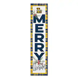 Jardine - La Salle Explorers 12'' x 48'' Outdoor Merry Christmas Leaner - White