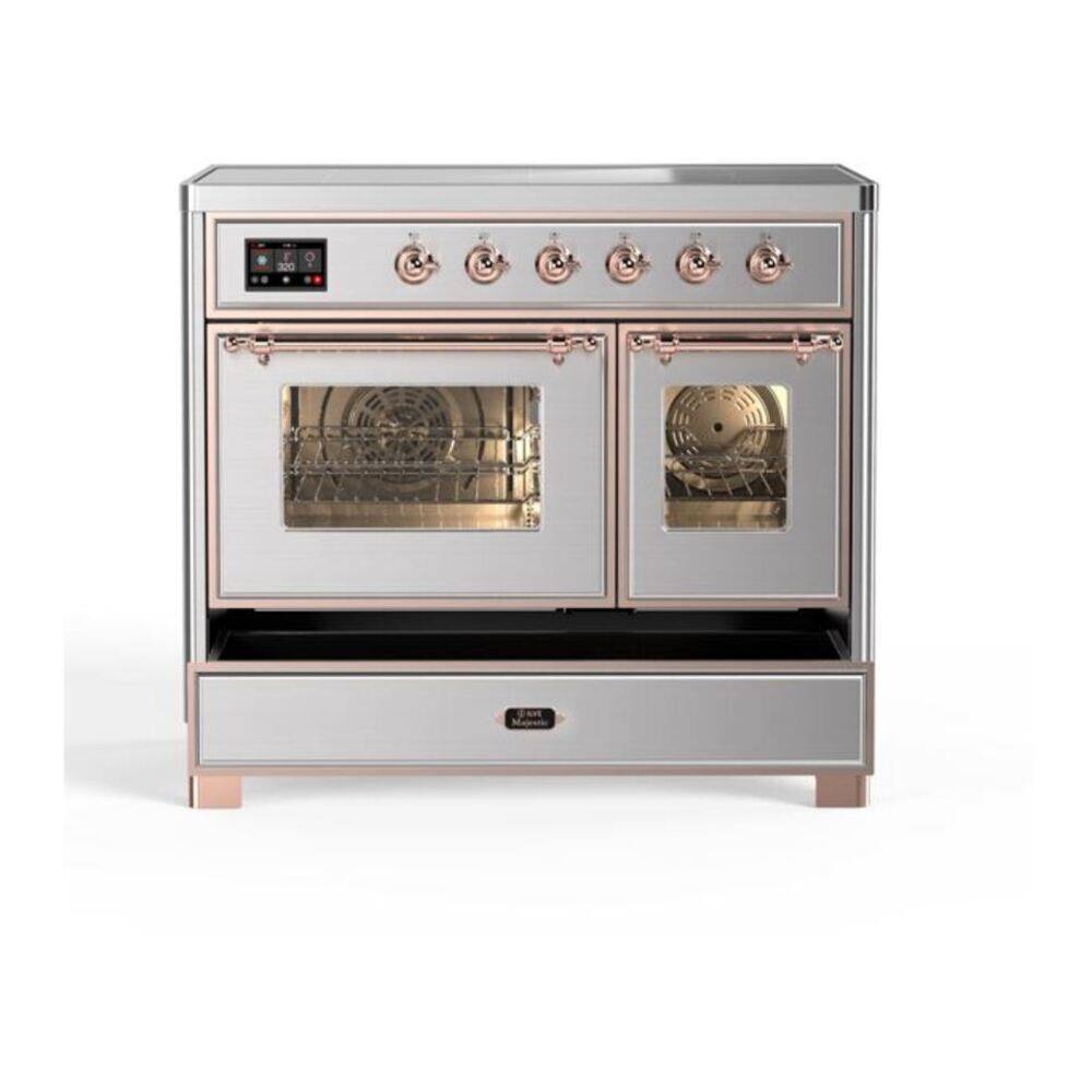 Alt View 8. ILVE - ILVE Majestic II 40 inch Induction Range with 6 Elements (Stainless Steel, Copper Trim) - Stainless Steel.