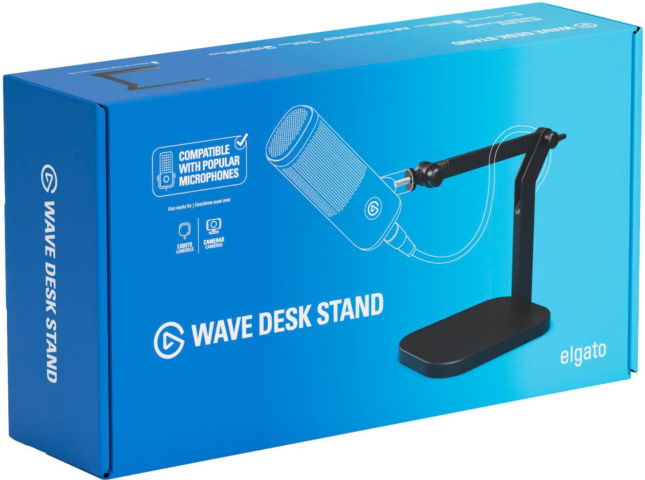 Wave Desk Stand - Compatible with Popular Microphones and Cameras - Adjustable Arm - Blue Box - Elgato