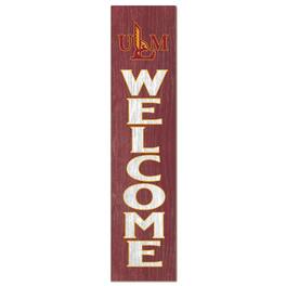 Jardine - ULM Warhawks 12" x 48" Welcome Outdoor Leaner - Maroon