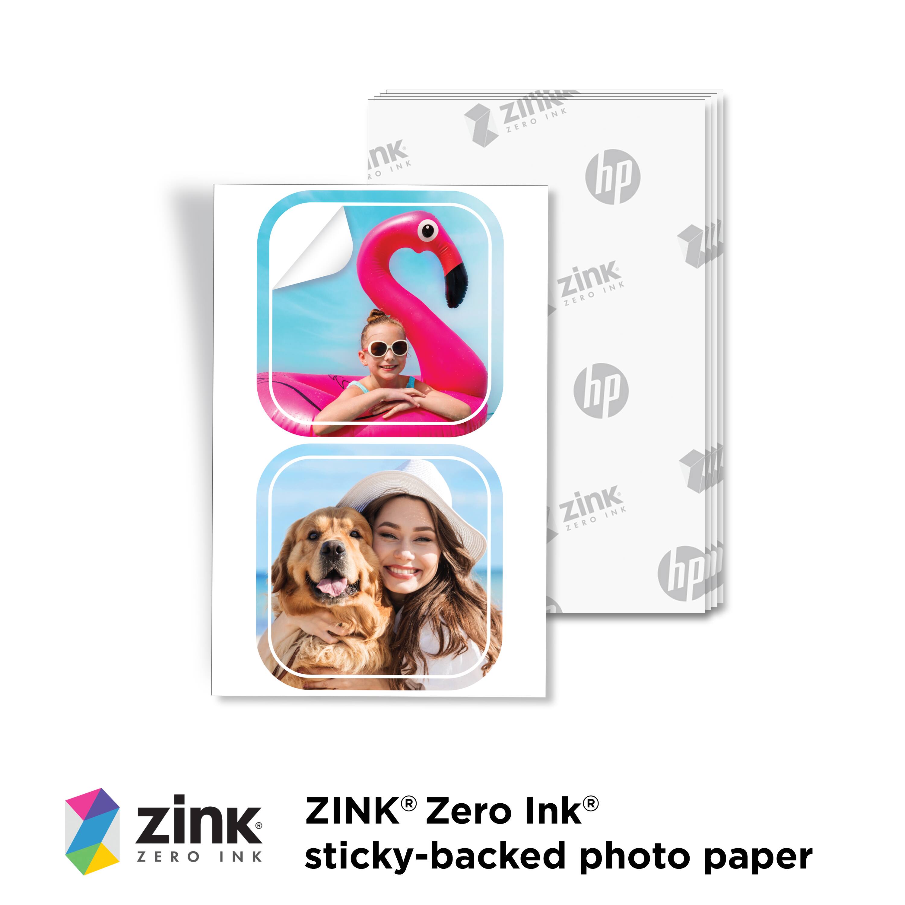 ZINK® Zero Ink® sticky-backed photo paper