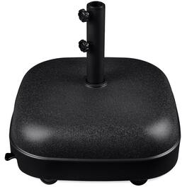 Best Choice Products - 123lb Capacity Fillable Mobile Umbrella Base for Patio, Deck, 4 Wheels - Dome Square Black - Black - Dome
