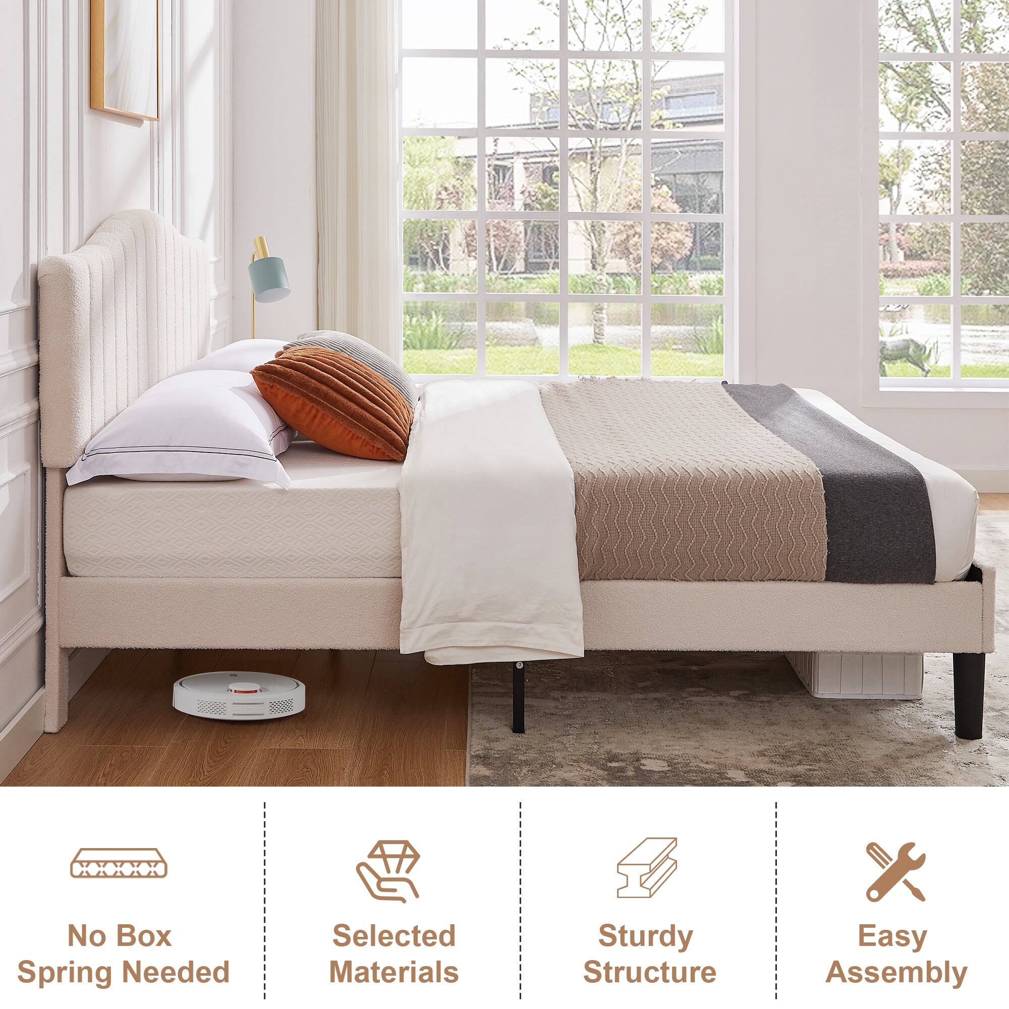 No Box Spring Needed  
Selected Materials  
Sturdy Structure  
Easy Assembly