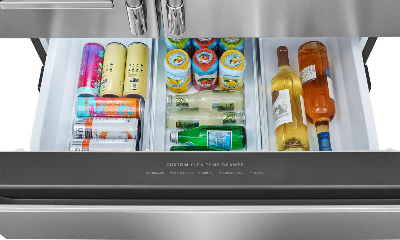 CUSTOM-FLEX TEMP DRAWER  
FREEZER MEAT & FISH DRINKS FRESH FOOD WINES