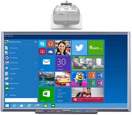 Smart Tech - Refurbished Excellent - SMART Board SB660 Interactive Whiteboard With short throw projector bundle 65"