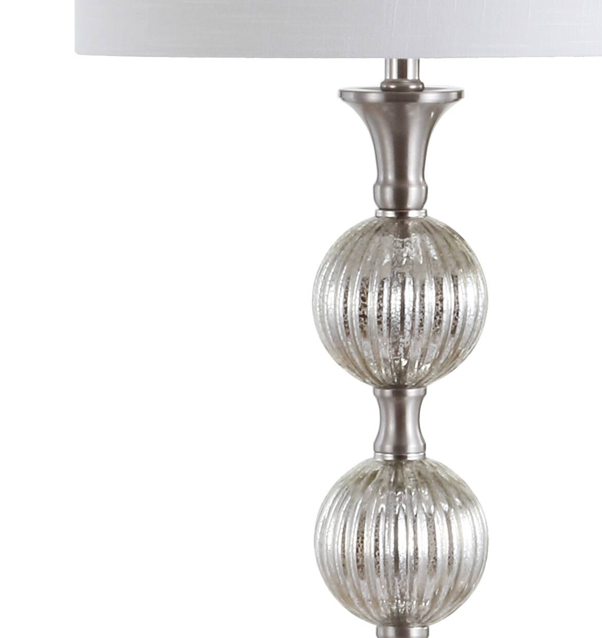 Alt View 4. Jonathan Y - Oslo 60.5" Glass/Metal LED Floor Lamp, Mercury Silver - Mercury Silver.