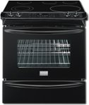 Front Standard. Frigidaire - Gallery 30" Self-Cleaning Slide-In Electric Convection Range - Black.