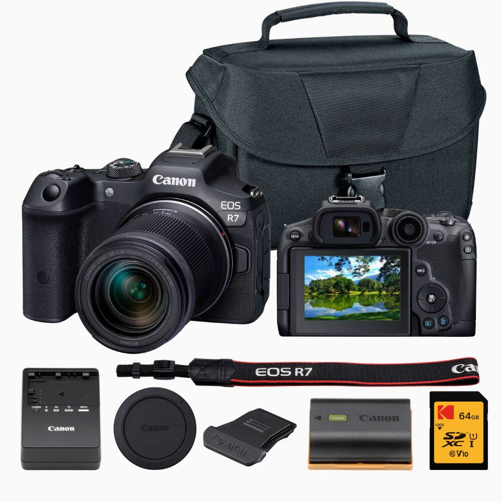Canon EOS R7  
RF-S18-150mm Lens F3  
Canon 21.E.2.2.13 STM  
AF-ON NO  
$5555  
EOS R7  
Canon  
CHARGE 11 n 100%  
Canon  
Canon  
64GB LOCK S XC I @V10
