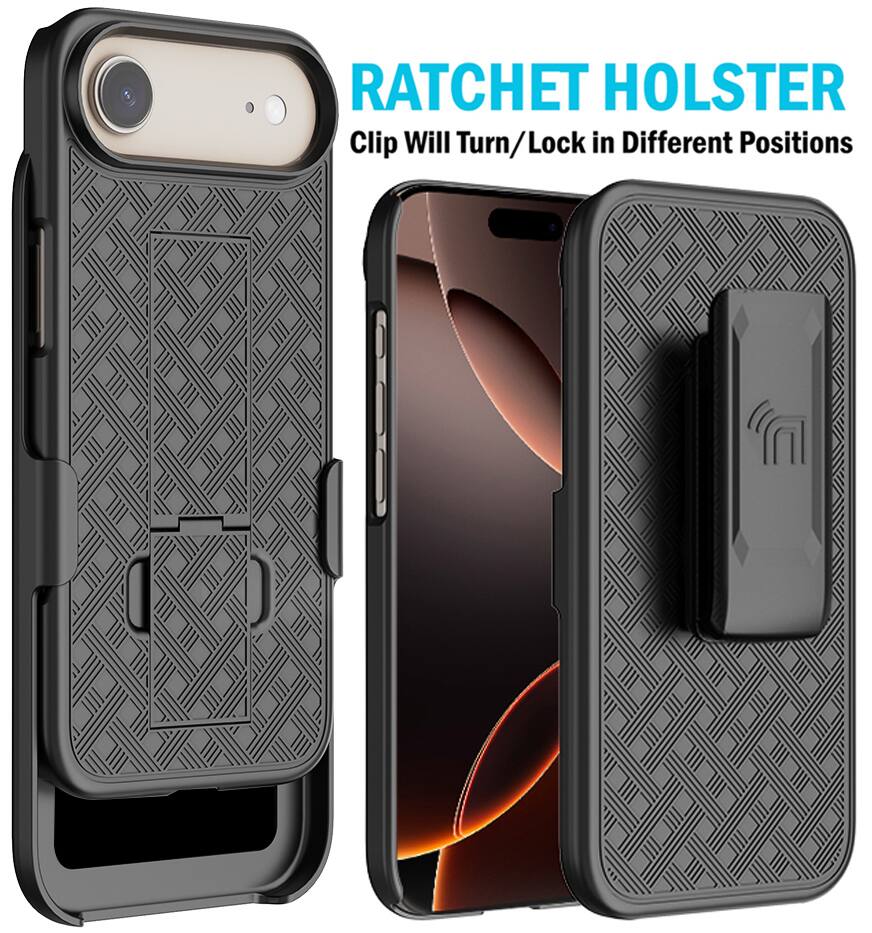 RATCHET HOLSTER  
Clip Will Turn/Lock in Different Positions