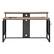 Front. OSP Home Furnishings - ACE 60" Desk with Hutch Shelf - River Oak/Black.