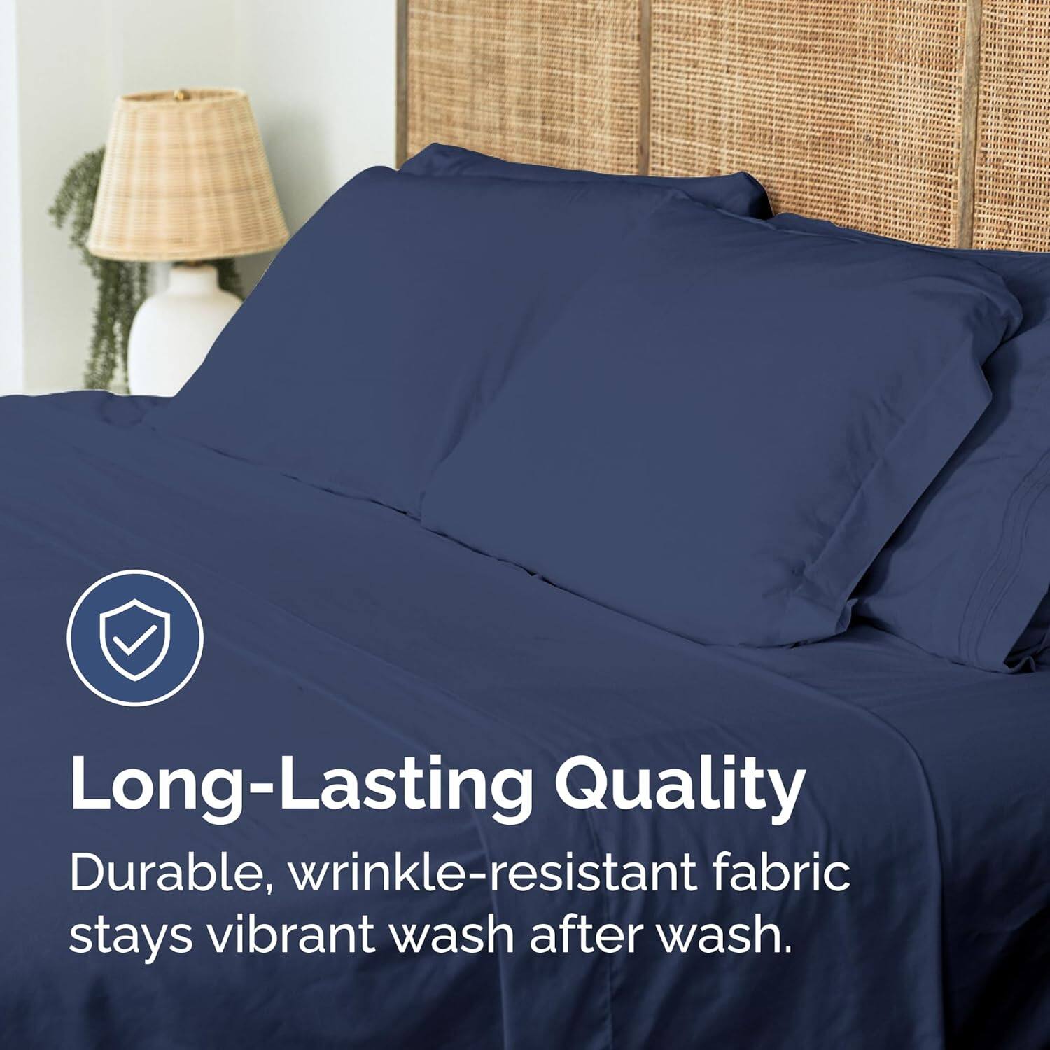 Long-Lasting Quality  
Durable, wrinkle-resistant fabric stays vibrant wash after wash.