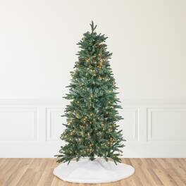 Northlight - Real Touch™️ Pre-Lit Slim Washington Frasier Fir Artificial Christmas Tree - 9' - Clear Lights - Green