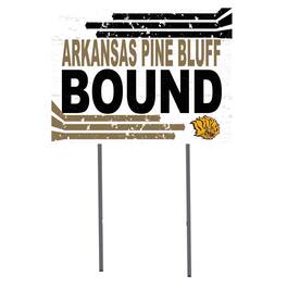 Jardine - Arkansas Pine Bluff Golden Lions 18" x 24" Team Yard Sign - White