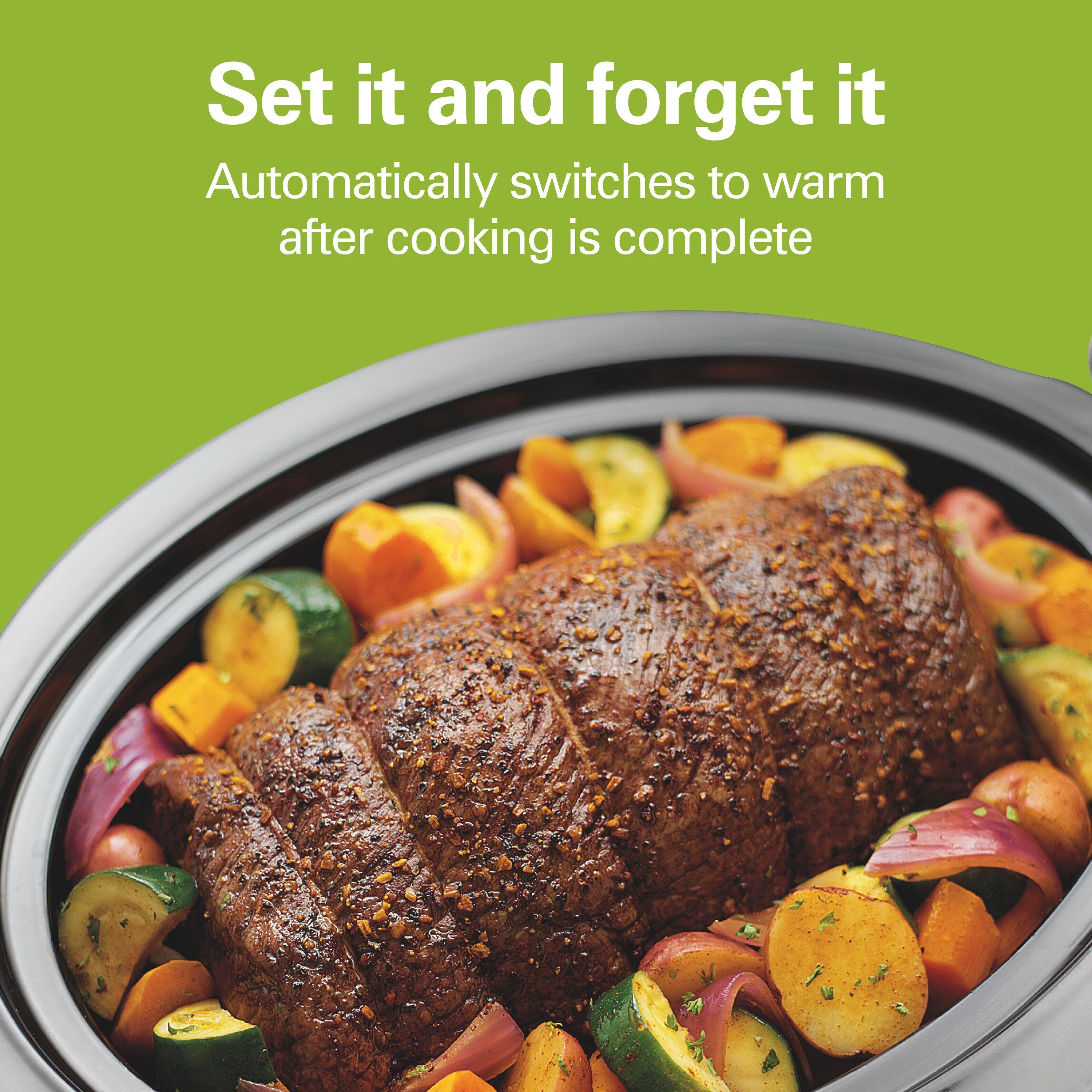 Set it and forget it  
Automatically switches to warm after cooking is complete
