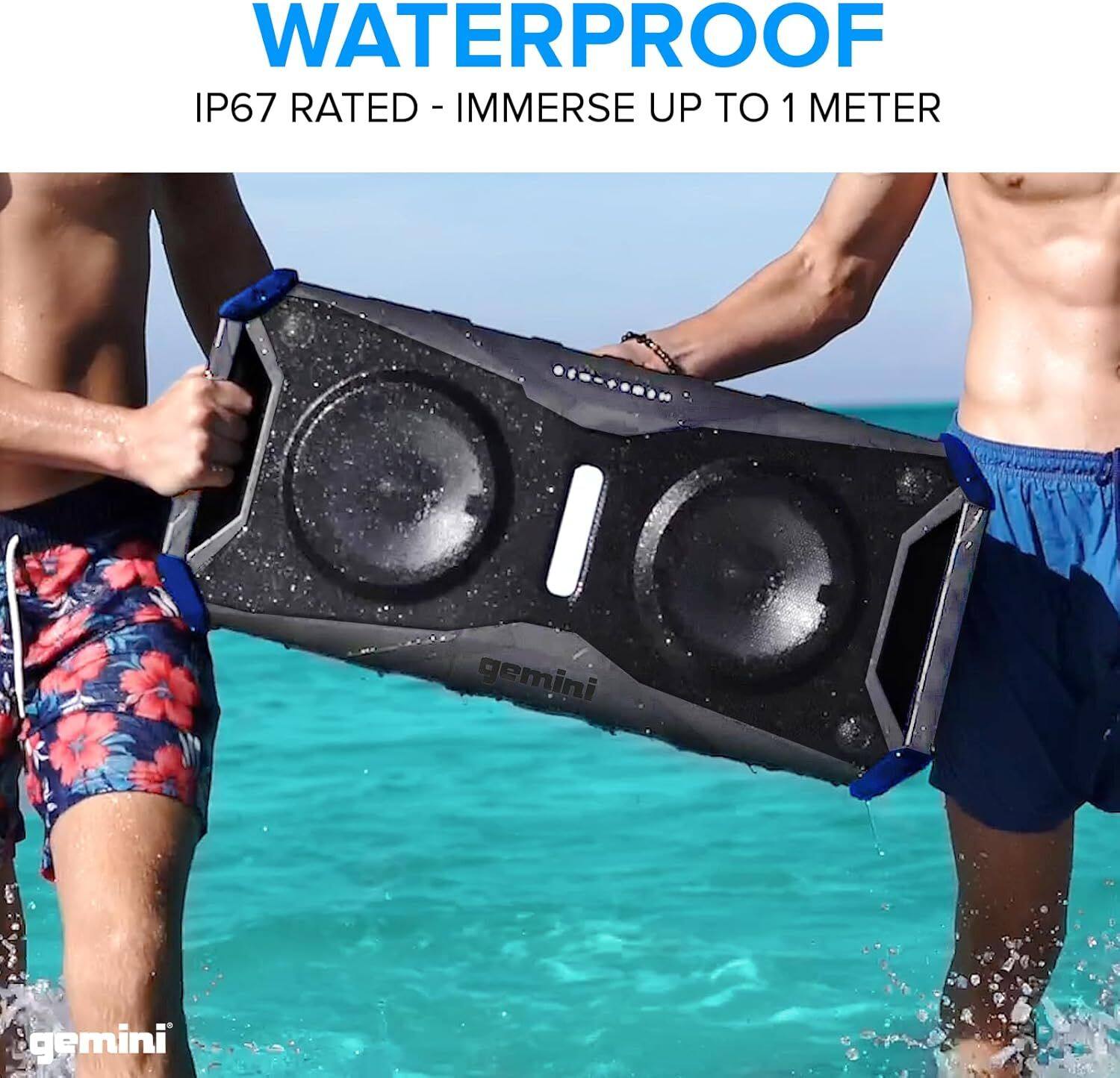 WATERPROOF  
IP67 RATED - IMMERSE UP TO 1 METER