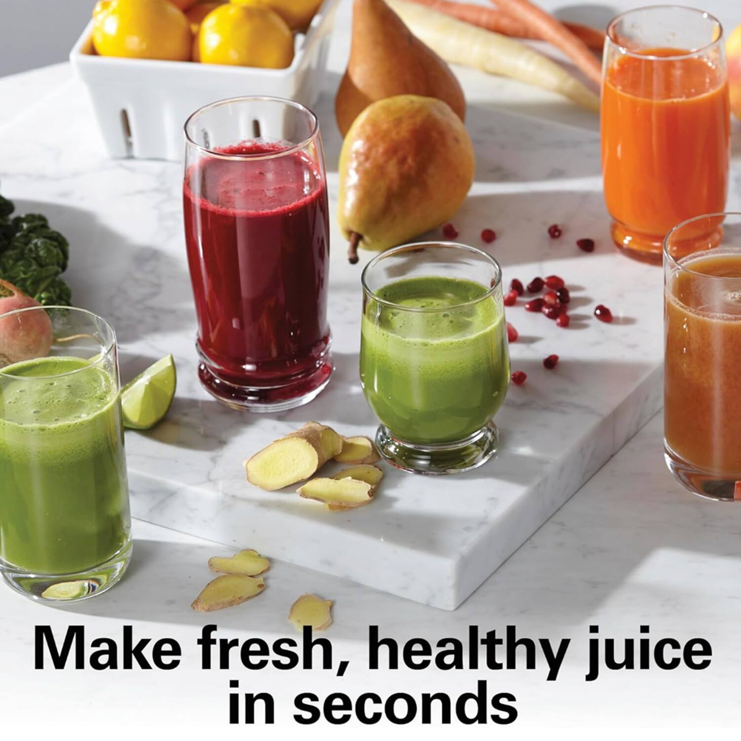 Make fresh, healthy juice in seconds