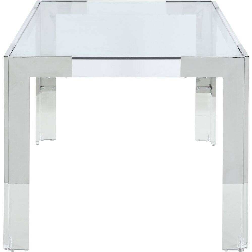 Alt View 2. Meridian Furniture - Casper Rich Chrome Dining Table - Rich Chrome.