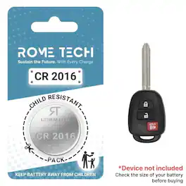 RomeTech - Replacement Battery for Key Fob - Toyota Tundra 2018-2021 2 Pack