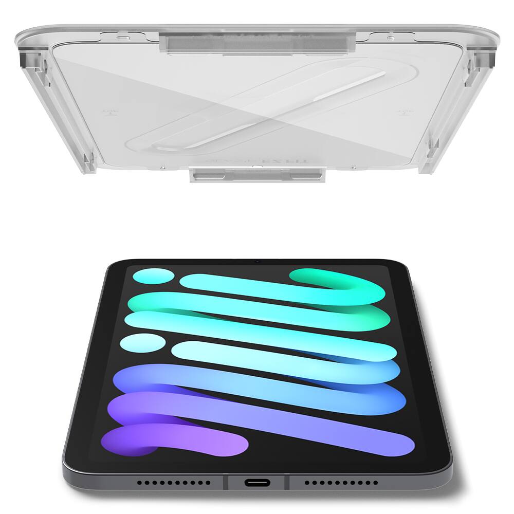 Left. Spigen - Spigen GLAS.tR EZ FIT iPad Mini Screen Protector - Clear.