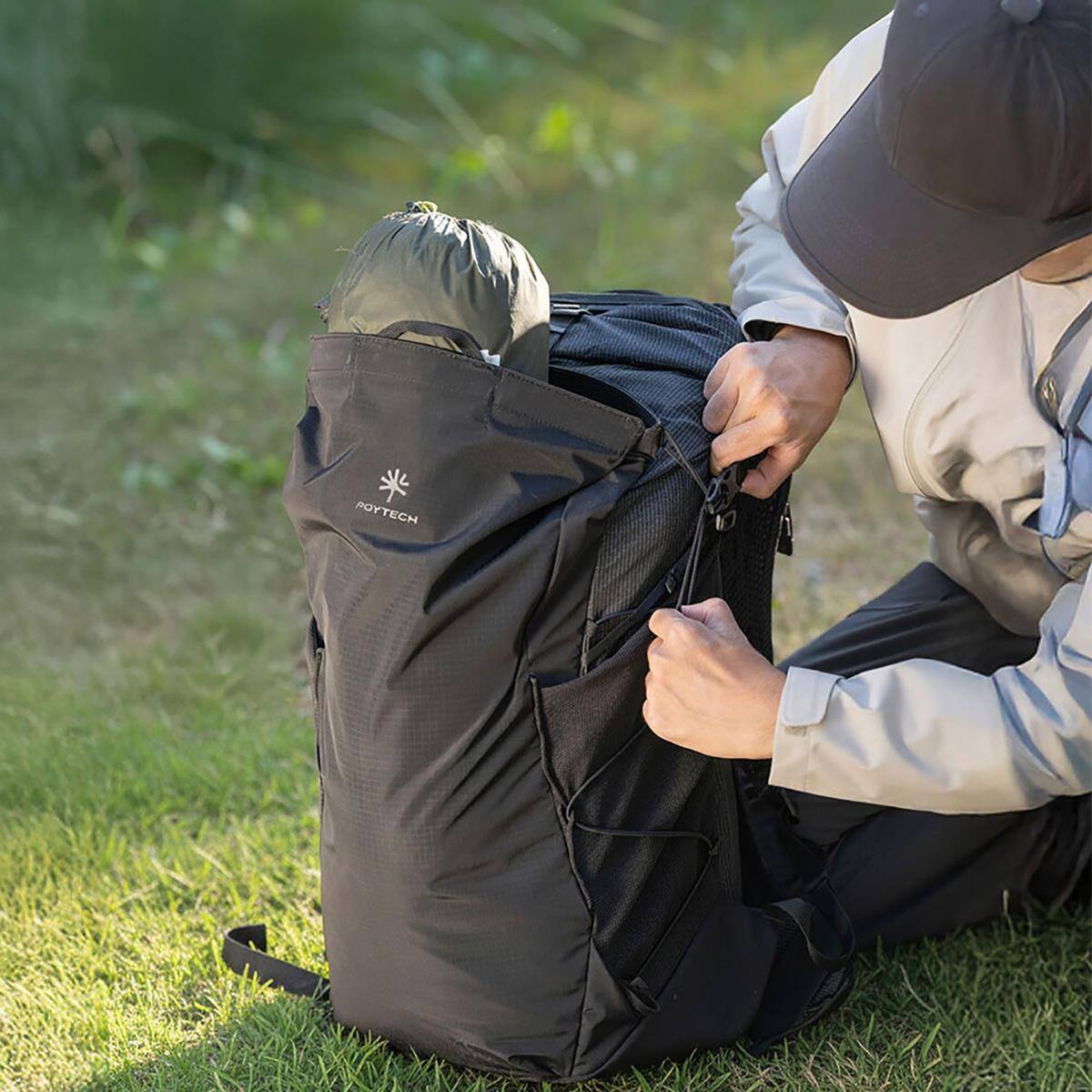 Alt View 6. PGYTECH - PGYTECH OnePro Ultralight Backpack 20L (Misty Green).