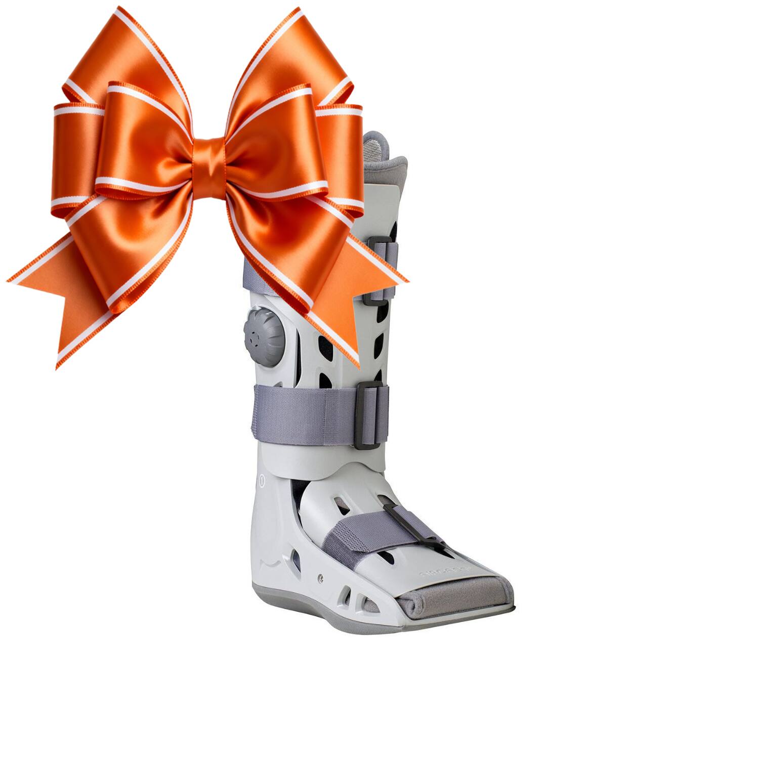 Back. Aircast - New AirSelect Elite Walking Boot, L - Gray.