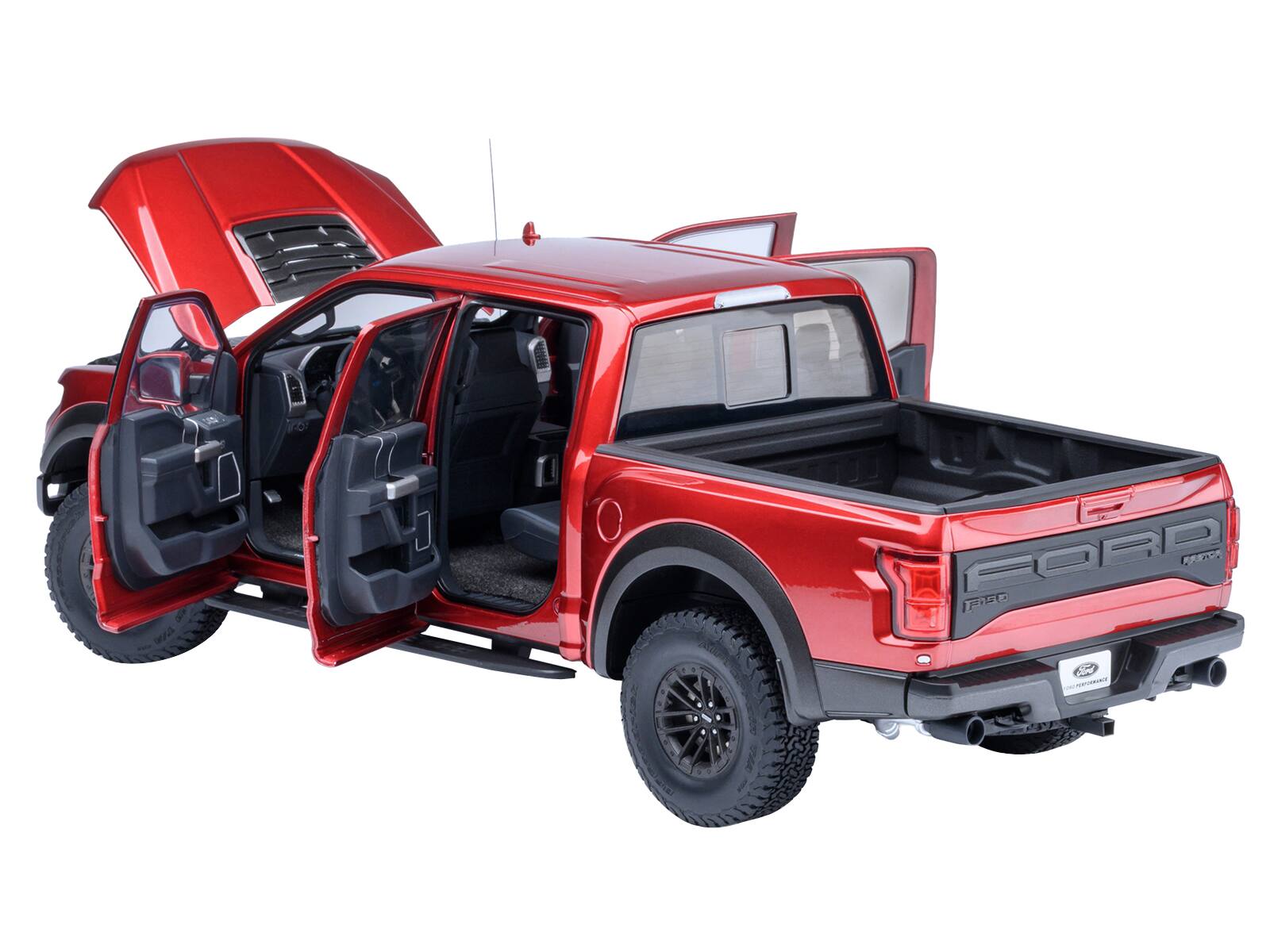 Alt View 1. Autoart - 2019 Ford F-150 Raptor Pickup Truck Ruby Red Metallic 1/18 Model Car by Autoart.