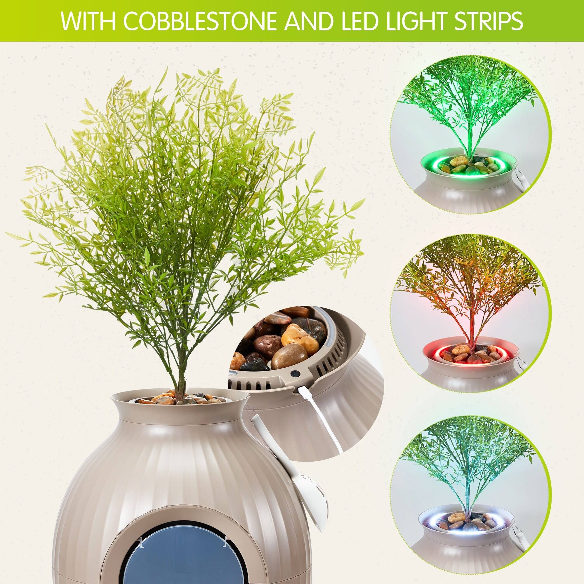 WITH COBBLESTONE AND LED LIGHT STRIPS